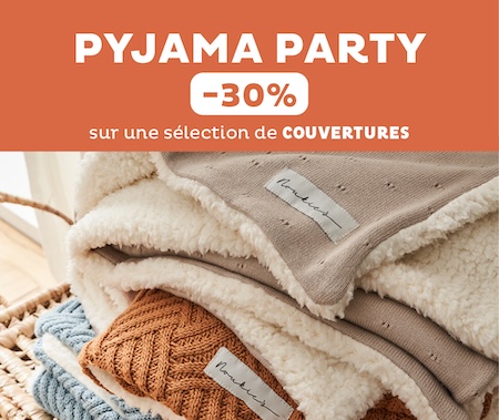 Pyjama Party : -30% sur une sélection de couvertures