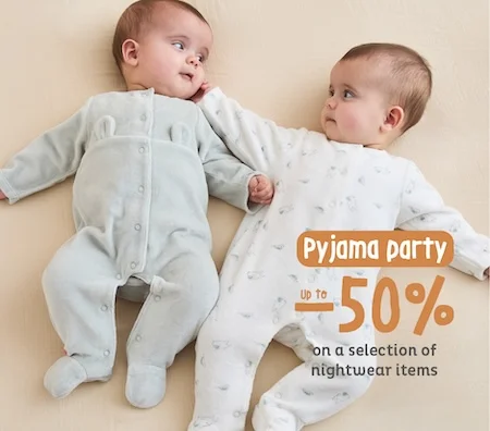 Pyjama Party : up to 50% off on a wide range of nightwear items